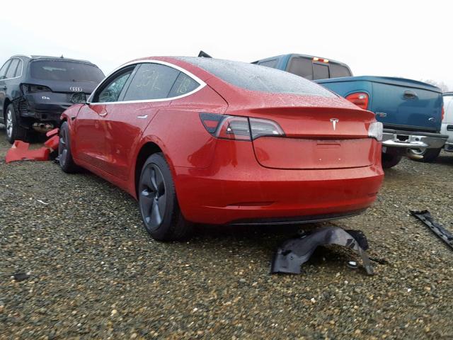 5YJ3E1EB5JF096225 - 2018 TESLA MODEL 3 RED photo 3