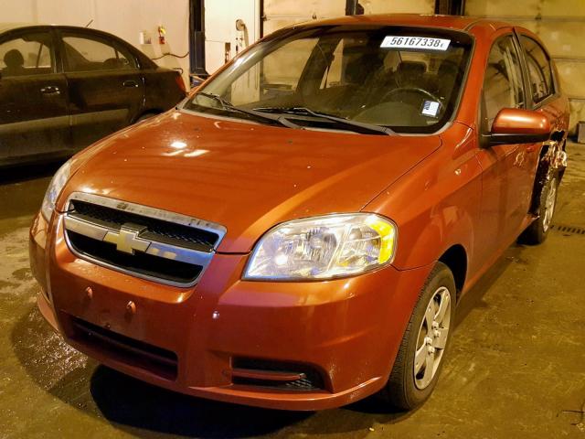 KL1TD5DE9AB120302 - 2010 CHEVROLET AVEO LS RED photo 2