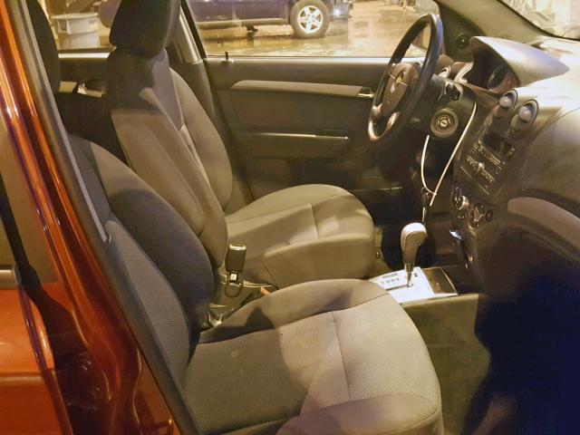 KL1TD5DE9AB120302 - 2010 CHEVROLET AVEO LS RED photo 5