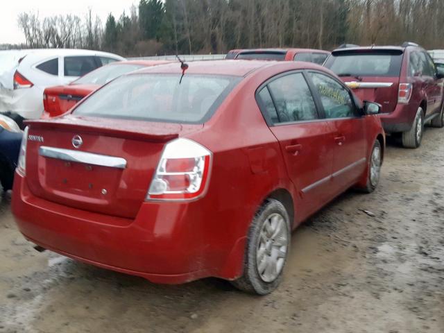 3N1AB6AP4CL742196 - 2012 NISSAN SENTRA 2.0 MAROON photo 4