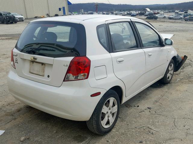 KL1TD66677B726332 - 2007 CHEVROLET AVEO BASE თეთრი ფოტო 4