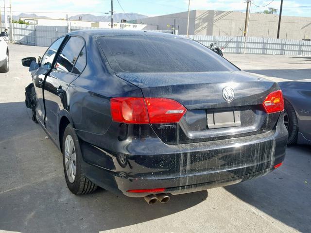 3VW2K7AJ1DM266422 - 2013 VOLKSWAGEN JETTA BASE Սև լուսանկար 3