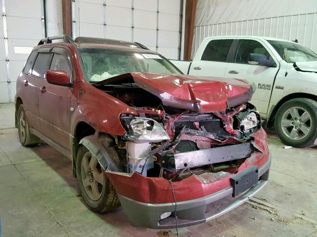 JA4LZ41F24U003732 - 2004 MITSUBISHI OUTLANDER RED photo 1