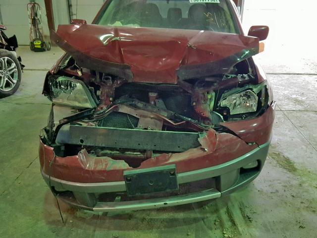 JA4LZ41F24U003732 - 2004 MITSUBISHI OUTLANDER RED photo 9