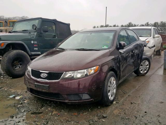 KNAFU4A2XA5301477 - 2010 KIA FORTE EX BURGUNDY photo 2