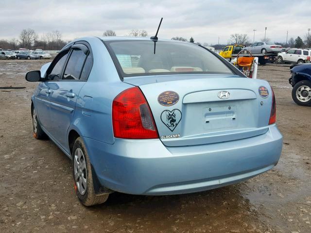 KMHCN4AC5BU599984 - 2011 HYUNDAI ACCENT GLS BLUE photo 3