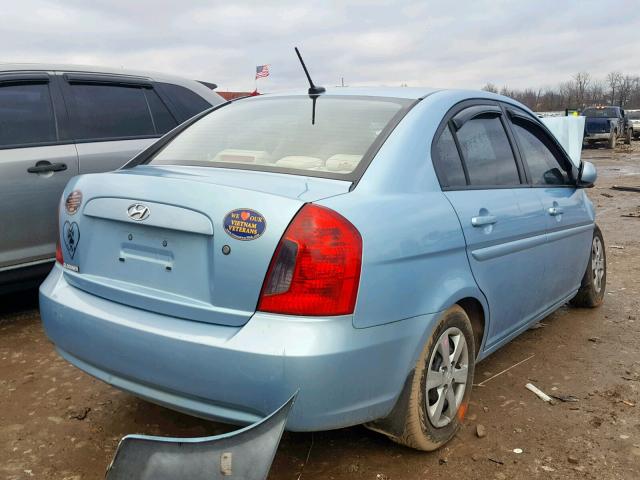 KMHCN4AC5BU599984 - 2011 HYUNDAI ACCENT GLS BLUE photo 4