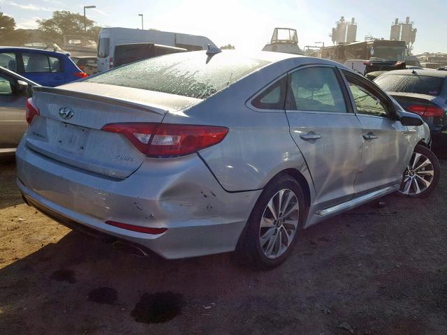 5NPE34AF4HH437697 - 2017 HYUNDAI SONATA SPO SILVER photo 4