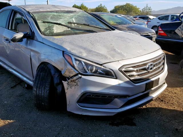 5NPE34AF4HH437697 - 2017 HYUNDAI SONATA SPO SILVER photo 9