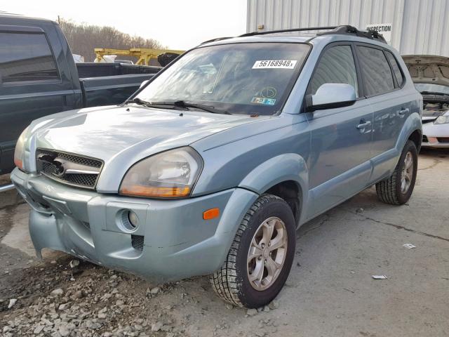 KM8JN12B89U957357 - 2009 HYUNDAI TUCSON SE BLUE photo 2