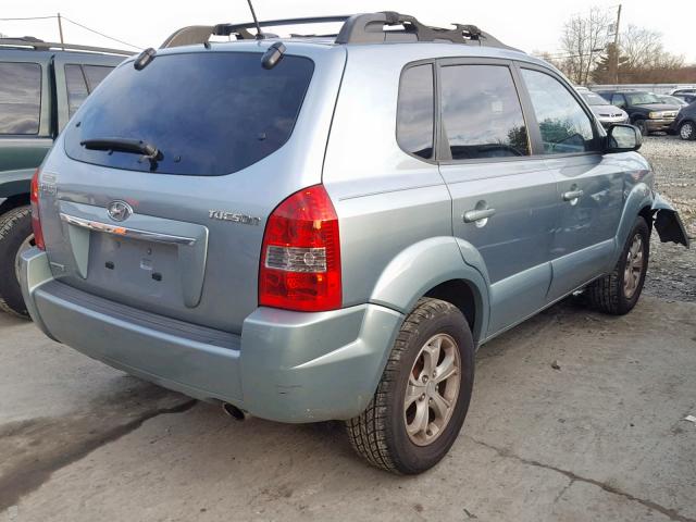 KM8JN12B89U957357 - 2009 HYUNDAI TUCSON SE BLUE photo 4