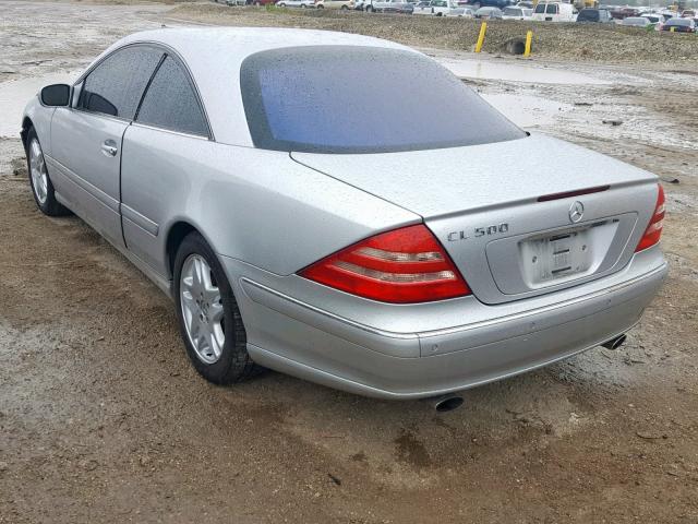 WDBPJ75J72A023678 - 2002 MERCEDES-BENZ CL 500 SILVER photo 3