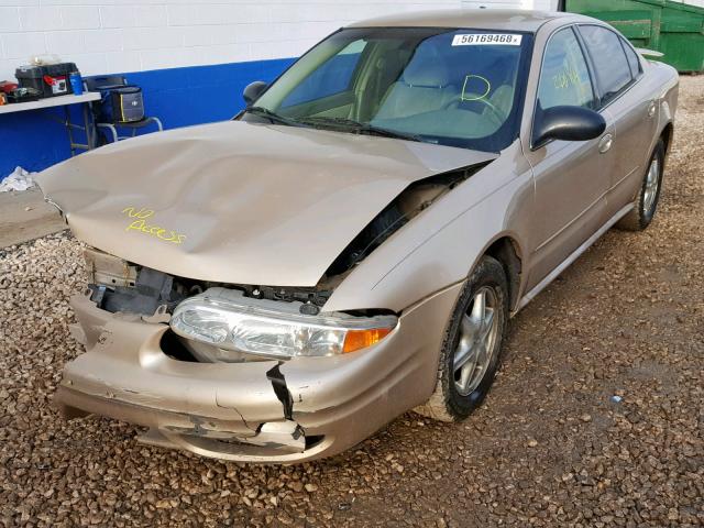 1G3NL52E73C229930 - 2003 OLDSMOBILE ALERO GL GOLD photo 2