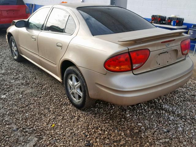 1G3NL52E73C229930 - 2003 OLDSMOBILE ALERO GL GOLD photo 3