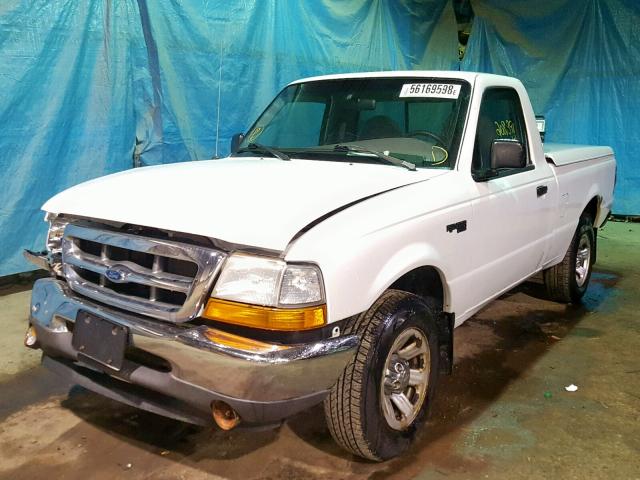 1FTYR10C6YTA68998 - 2000 FORD RANGER WHITE photo 2