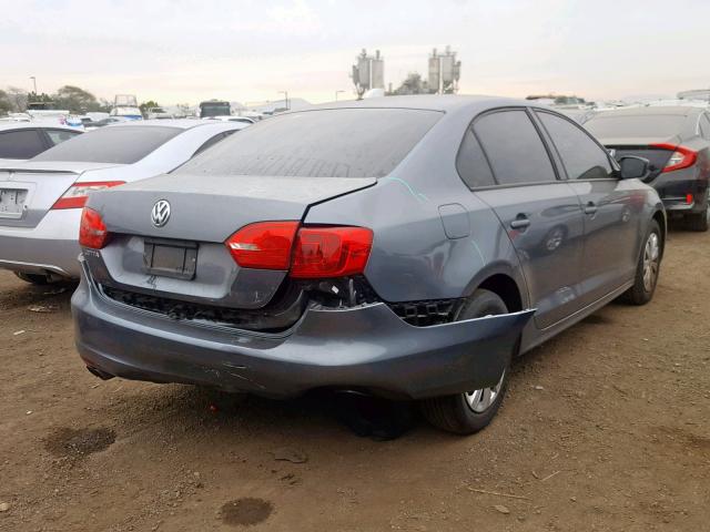3VW2K7AJ4CM311559 - 2012 VOLKSWAGEN JETTA BASE 灰色 照片 4