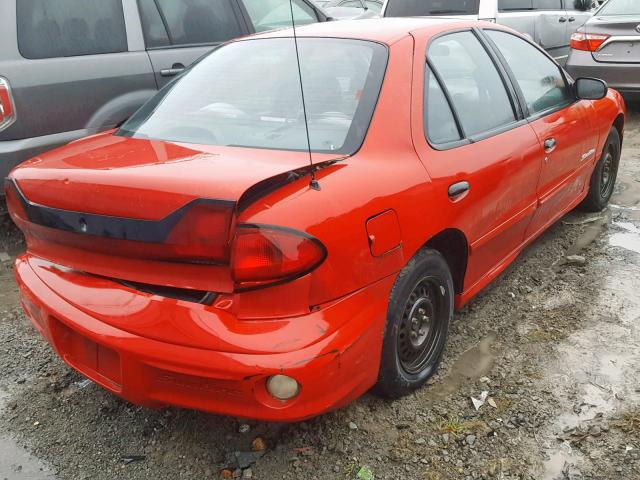 1G2JB52F447357471 - 2004 PONTIAC SUNFIRE SL RED photo 4