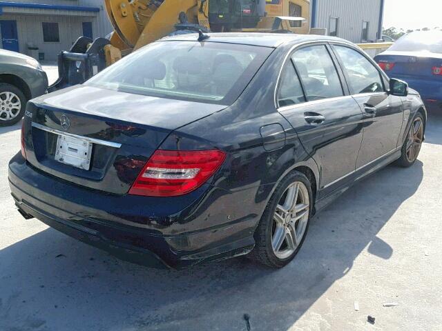 WDDGF4HB5CA601905 - 2012 MERCEDES-BENZ C 250 BLACK photo 4