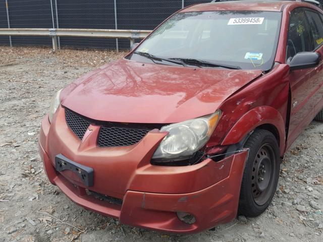 5Y2SL62863Z450600 - 2003 PONTIAC VIBE RED photo 9