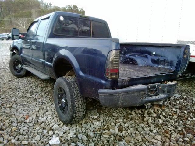 1FTWW31P85EB84734 - 2005 FORD F350 SRW S BLUE photo 3