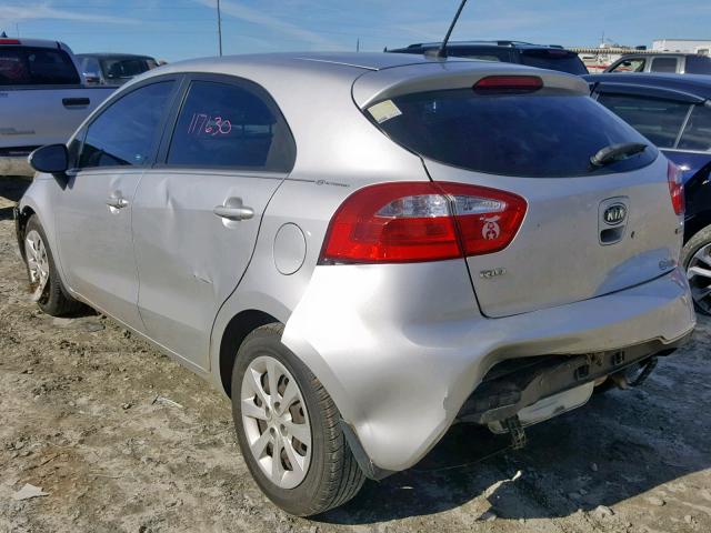 KNADM5A34C6061555 - 2012 KIA RIO LX SILVER photo 3