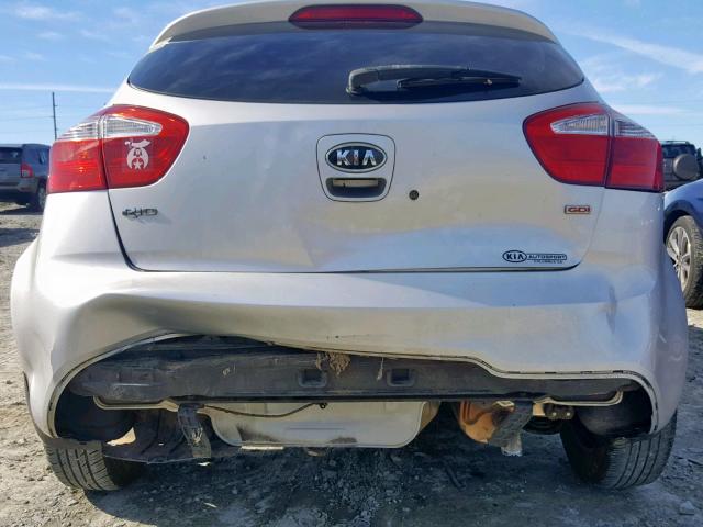 KNADM5A34C6061555 - 2012 KIA RIO LX SILVER photo 9