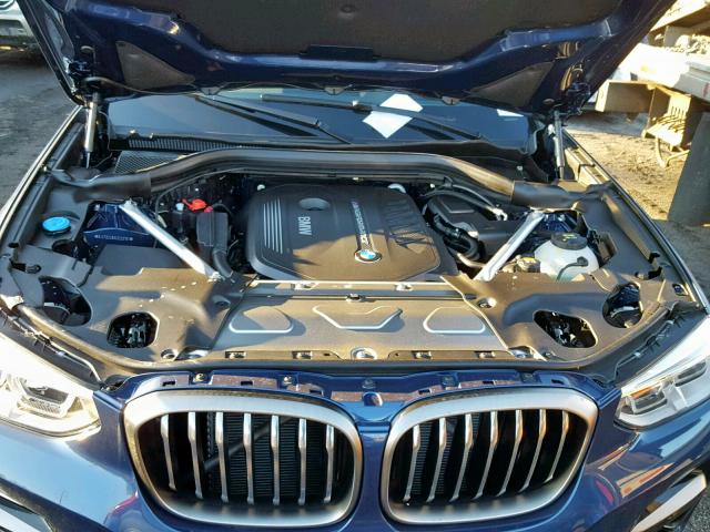 5UXTS3C59K0Z03751 - 2019 BMW X3 XDRIVEM Синий фото 7
