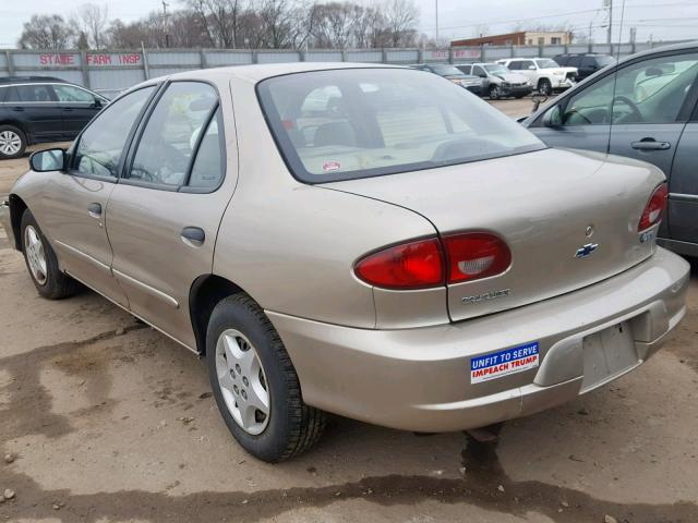 1G1JC524827267690 - 2002 CHEVROLET CAVALIER B TAN photo 3