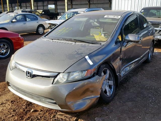 1HGFA16988L032015 - 2008 HONDA CIVIC EXL GRAY photo 2