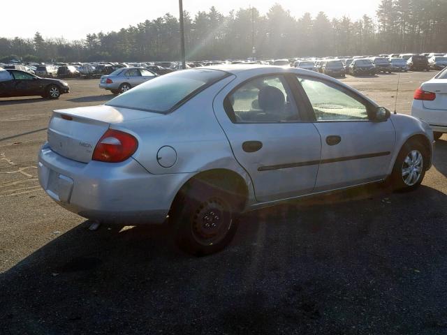 1B3ES26C63D234817 - 2003 DODGE NEON SE SILVER photo 4