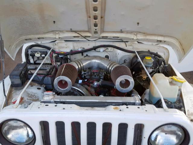 1J4FY29P1VP527844 - 1997 JEEP WRANGLER / WHITE photo 7