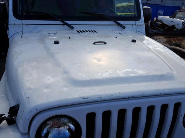 1J4FY29P1VP527844 - 1997 JEEP WRANGLER / WHITE photo 9