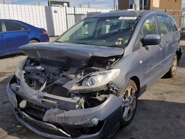 JM1CR29L590345940 - 2009 MAZDA 5 GRAY photo 2