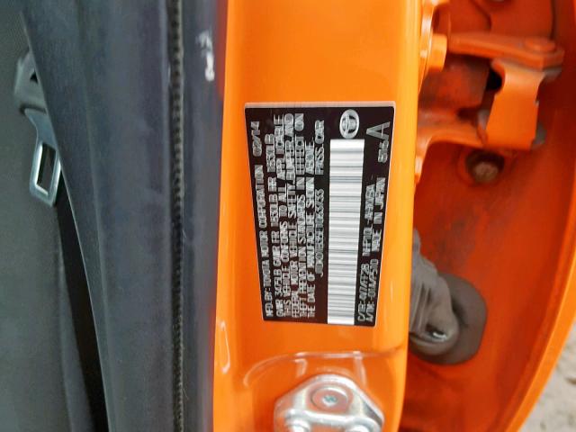 JTDKDTB35E1063733 - 2014 TOYOTA PRIUS C ORANGE photo 10