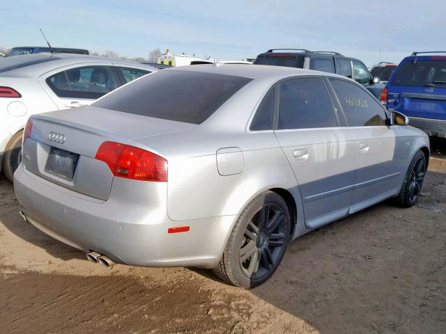 WAUGL78E47A106404 - 2007 AUDI NEW S4 QUA SILVER photo 4