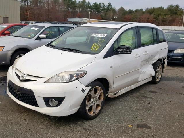 JM1CR293880304801 - 2008 MAZDA 5 WHITE photo 2