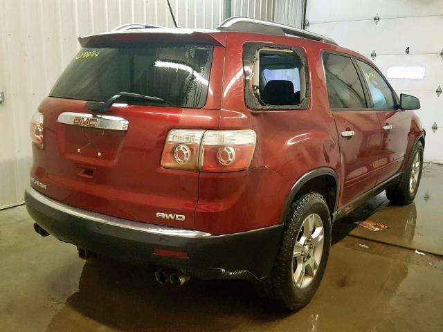 1GKEV13708J225485 - 2008 GMC ACADIA SLE MAROON photo 4