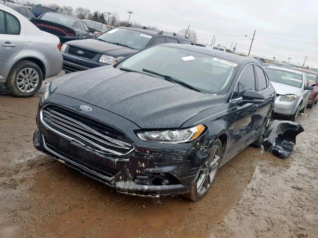 3FA6P0K95ER127647 - 2014 FORD FUSION TIT BLACK photo 2