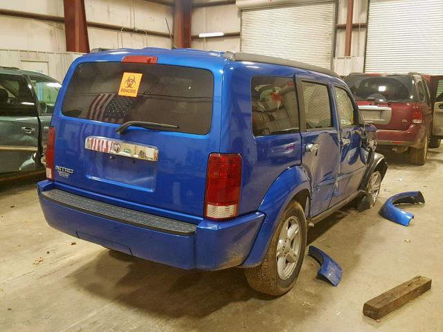 1D8GT28K37W735894 - 2007 DODGE NITRO SXT BLUE photo 4