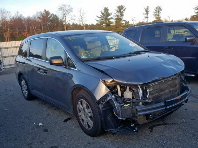 5FNRL5H29DB028372 - 2013 HONDA ODYSSEY LX GRAY photo 1