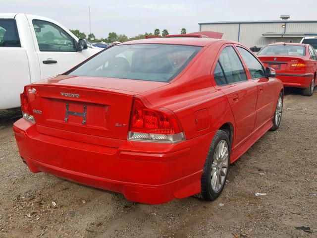 YV1RS592572646050 - 2007 VOLVO S60 2.5T RED photo 4
