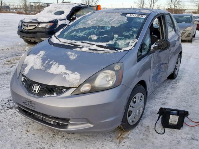 JHMGE88269S808373 - 2009 HONDA FIT GRAY photo 2