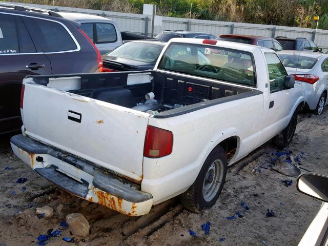 1GTCS14W728173871 - 2002 GMC SONOMA WHITE photo 4