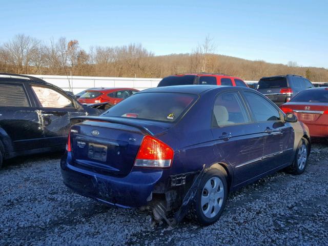 KNAFE121875467104 - 2007 KIA SPECTRA EX BLUE photo 4