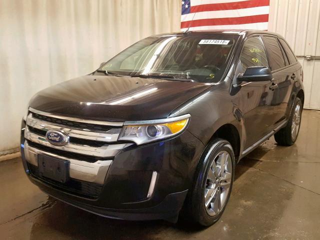 2FMDK4JCXDBB29410 - 2013 FORD EDGE SEL BLACK photo 2