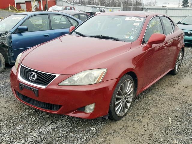 JTHBK262562005147 - 2006 LEXUS IS 250 MAROON photo 2