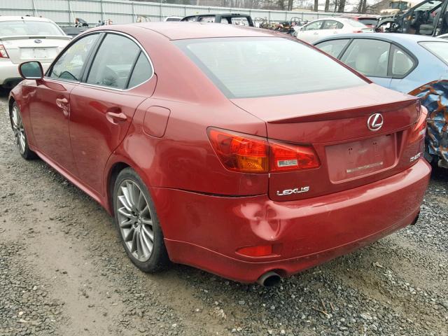 JTHBK262562005147 - 2006 LEXUS IS 250 MAROON photo 3