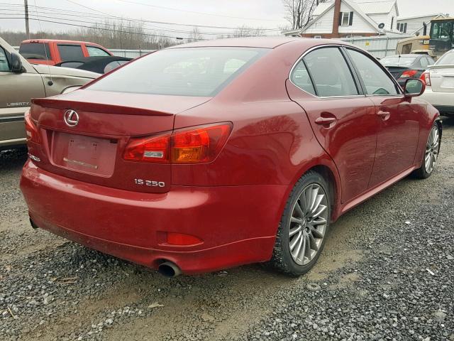 JTHBK262562005147 - 2006 LEXUS IS 250 MAROON photo 4