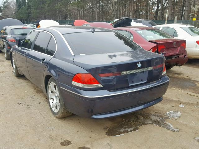 WBAGN63483DR11849 - 2003 BMW 745 LI BLUE photo 3