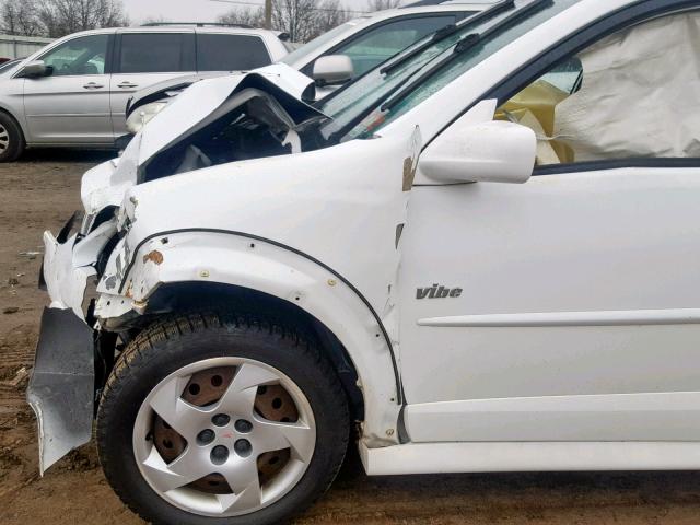 5Y2SL67876Z452949 - 2006 PONTIAC VIBE WHITE photo 9